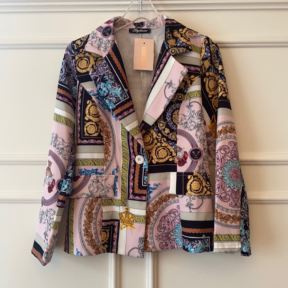 Missguided Lilac Tailored Patchwork Oversized Bla… - image 4